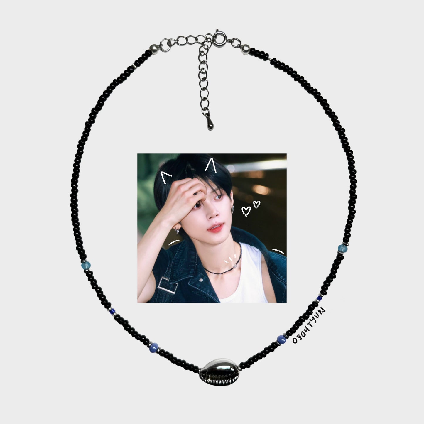 yeonjun inspired beaded necklace